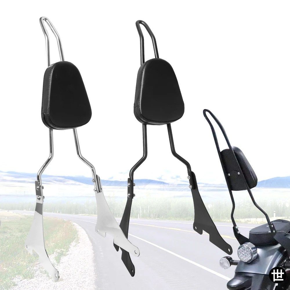 ハーレーダビッドソン スポーツスター 1200 用 クッションパッド着脱式シーシーバーバックレストブラック