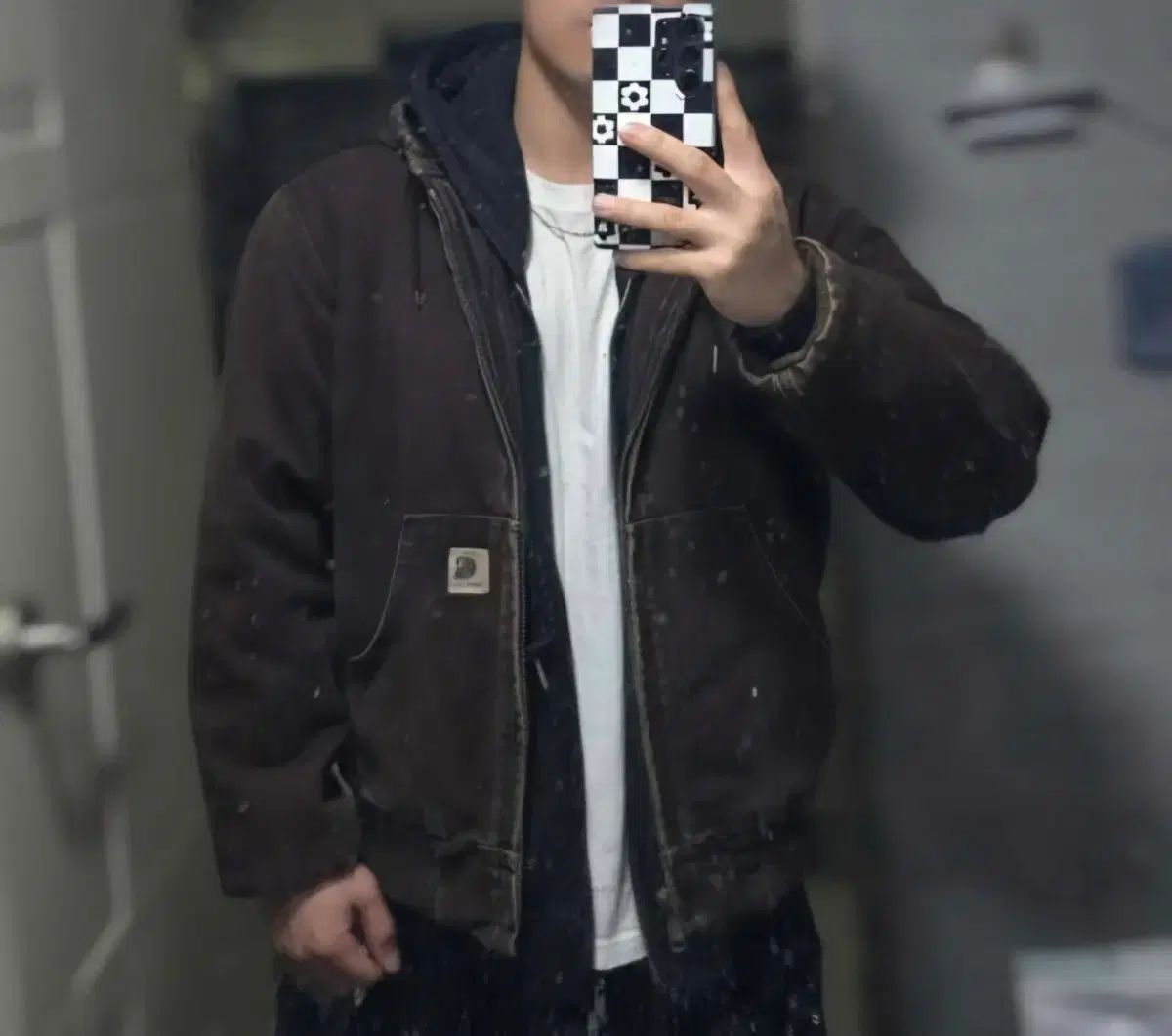 Carhartt カーハート ブラウン フード ジップアップ ジャケット j130 27,533円
