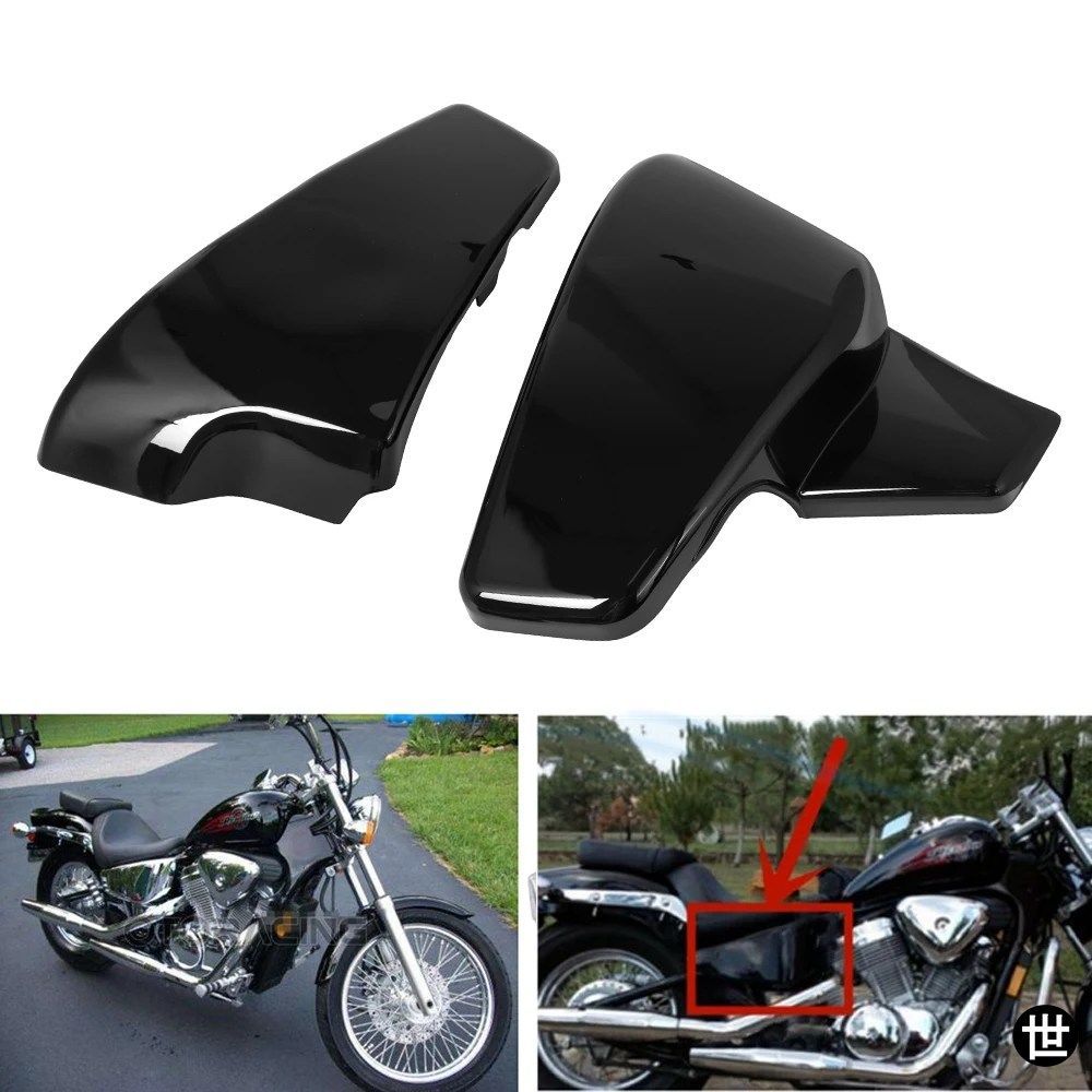 ホンダ VLX 600 1999-2008VT 600 C CD OWVLX DELUXESTEED400 1999-2007 用ブラックバッテリーサイドカバー