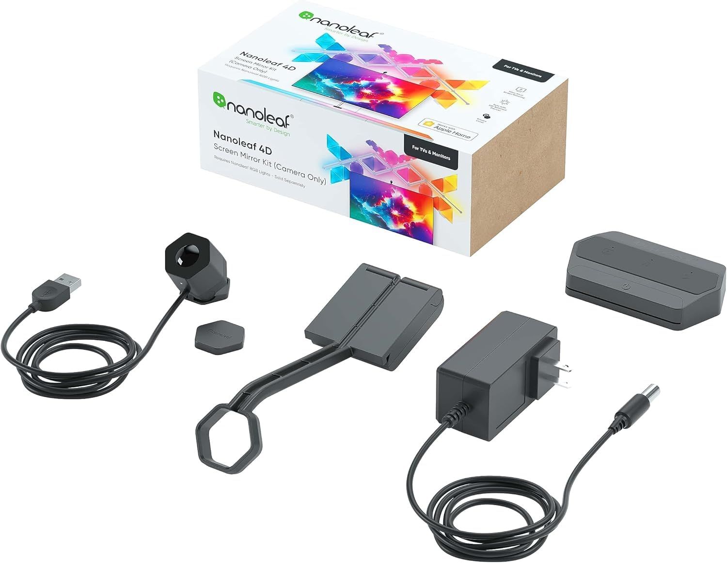 ナノリーフ Nanoleaf 4D TV Sync カメラキット（カメラ単体） スマートTVバックライト用 画面ミラーリング対応 最大65インチ対応 Sync+連携 ホームシアター ゲーム照明 セットアップ拡張用送料無料 020a88e2