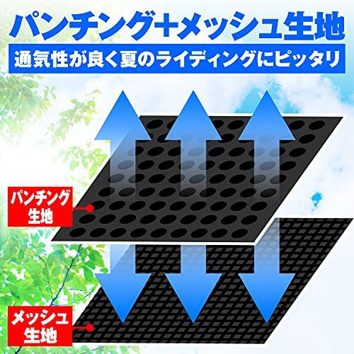 デイトナ(Daytona) バイク グローブ 夏 メッシュ 革(ヤギ革) カーボンプロテクター スマホ対応 スポーツメッシュグローブ HBG-053 ブラック Lサイズ 15926as 77b61d20