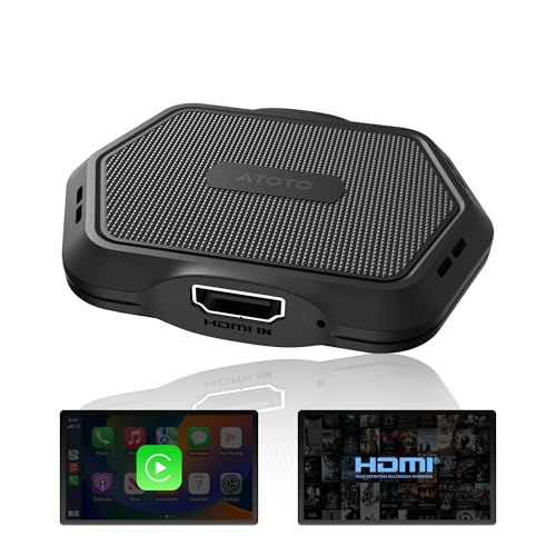 R★AD1 カープレイ ワイヤレス CarPlay Box ボックスアダプター 車載HDMI入力対応、2 in 1ドングル CarPlay無線化 iphone対応、プラグ&プレイ マルチメディアハブ(TVボックス/ゲーム機/DVD/ブルーレイ db43cd45