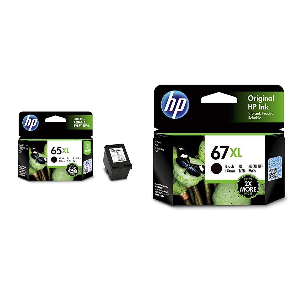 新品 【セット買い】HP 65XL 純正 インクカートリッジ ブラック 黒 増量 N9K04AA【国内正規品】 + HP 67 XL 純正インクカートリッジ ブラック 黒 3YM57AA 3YM57AA【国内正規品】