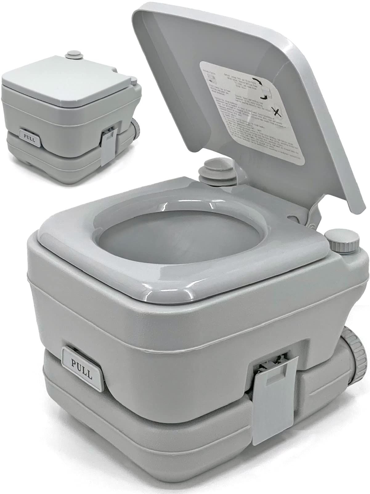【新品】Hilax ポータブル水洗トイレ 10L タンク簡単取り外し 簡易トイレ 非常用 災害 ポータブル キャンピングカー 車中泊 ボート 船舶 アウトドア 介護 介護用 水洗 消臭 コンパクト 8063db10