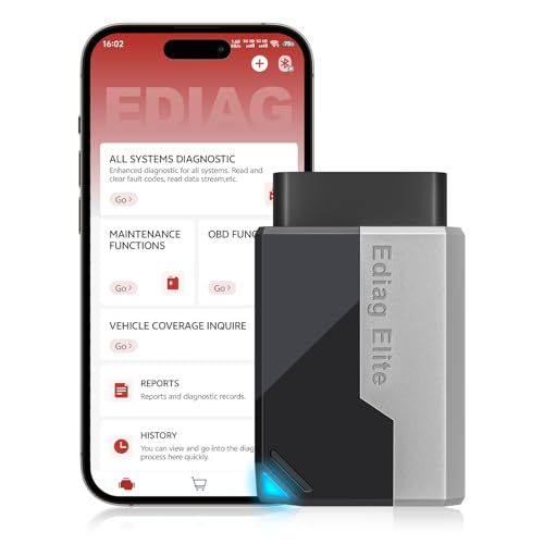 【新品】KINGBOLEN Ediag Elite OBD2診断機Bluetooth、双方向制御スキャナー、iOSとAndroid用の全システム診断ツール、15以上のホットリセット、CANFDプロトコル、FCA AutoAuth、サブスクリプ d006b431