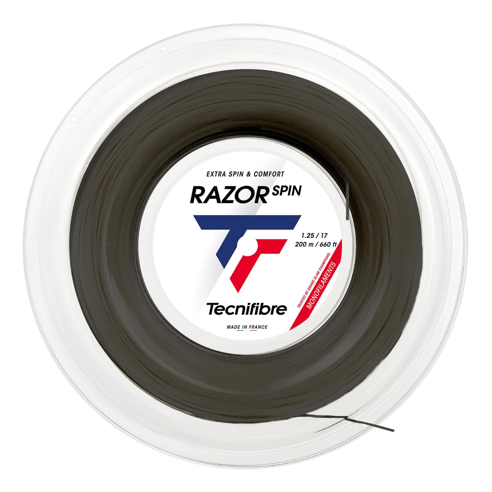 新品 テクニファイバー Tecnifibre テニスガット・ストリング RAZOR SPIN レーザースピン 200M ロール 04RRASPI
