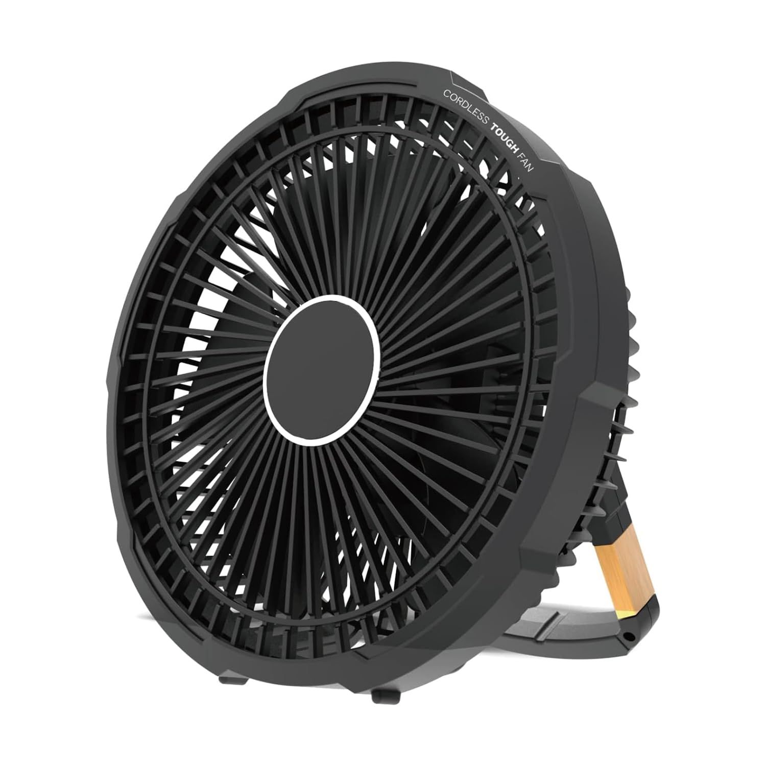 トップランド 卓上扇風機 コードレス タフ FAN [ ホーム & アウトドア ] 防水 ラバーボディ 2電源対応 (USB + リチウム内臓電池 3000mAh) 風量調節4段階 多目的スタンド ブラック ASF-TF10BKas f195f58c
