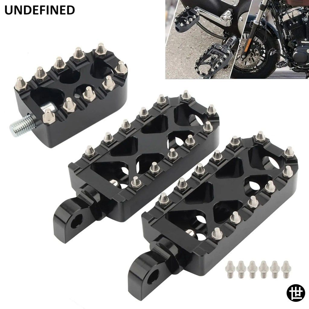 ハーレーMX用フットペグワイドファットフットレストシフターペグ360度回転スポーツスターファットボーイストリートボブワイドグライドダイ