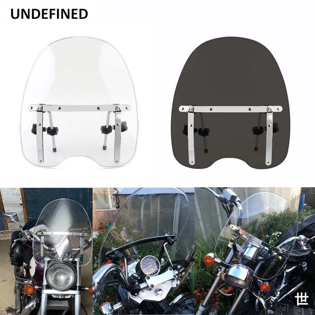 オートバイウインドシールド大型ウインドスクリーンハーレーホンダヤマハスズキのクルーザーバイク用アクセサリークリア/スモーク