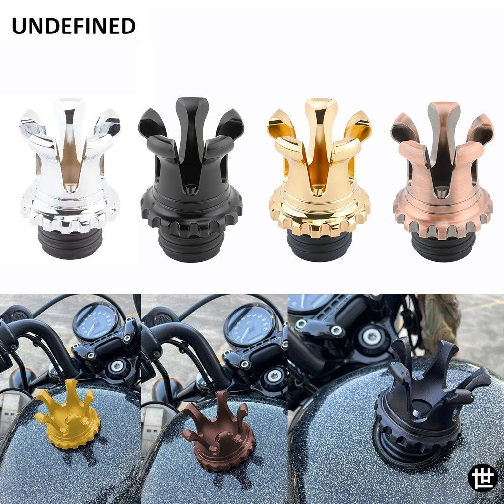 オートバイクラウンスタイル通気孔燃料タンクキャップ オイルキャップ燃料ガスタンクカバー ハーレースポーツスターダイナソフテイルツーリ