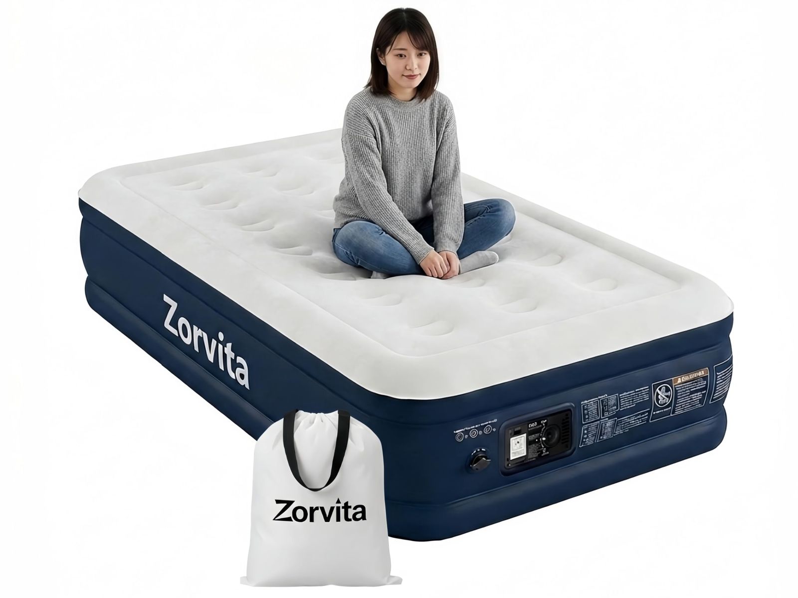 【新品】エアーベッド 電動ポンプ内蔵 2026年新型 40cm極厚 ハニカム構造 耐荷重250kg エアーマットレス 折りたたみ コンパクト 防水 防災 キャンプ 車中泊 来客用 日本語説明書付き [並行輸入品] 07d15704