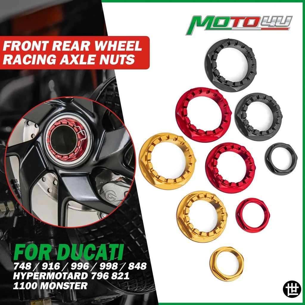 フロント/リアホイールレーシングアクスルナット 3個セット DUCATI 748 / 916 / 996 / 998 / 848 HYPERMOTARD 796 821 1100 MONSTER用