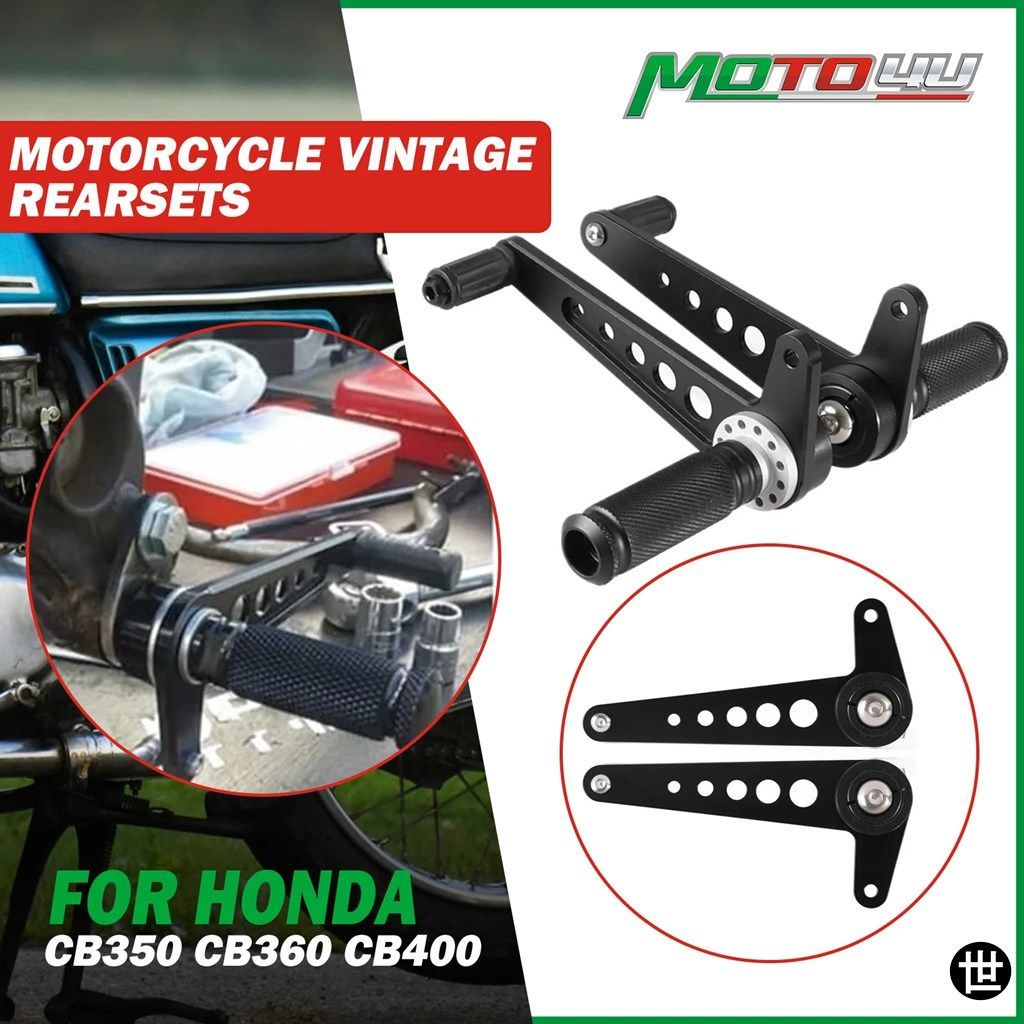 ビンテージリアセットリアセットフットペグホンダCB350CB360CB400スズキGTヤマハXS650BMW R45用