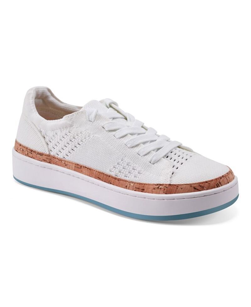 アース レディース シューズ スニーカー レース ニット Earth Womens Knight Knit LaceUp Sneakers White ホワイト