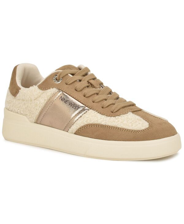 ナインウェスト レディース シューズ スニーカー レース Nine West Linehan Round Toe LaceUp Sneakers Rose GoldCream クリーム