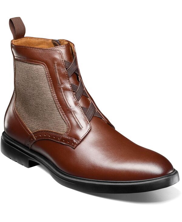 ステイシーアダムス メンズ シューズ ブーツ・レインブーツ レース Stacy Adams Mens Thompson Elastic Lace Round Toe Boots Brown ブラウン
