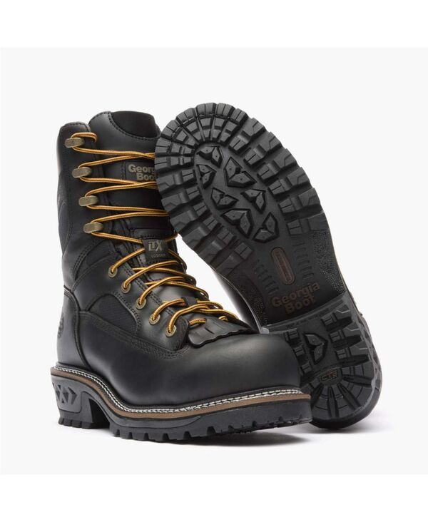 ジョージブーツ メンズ シューズ ブーツ・レインブーツ GEORGIA BOOT Mens LTX Logger Composite Toe Waterproof Work Boot Black ブラ