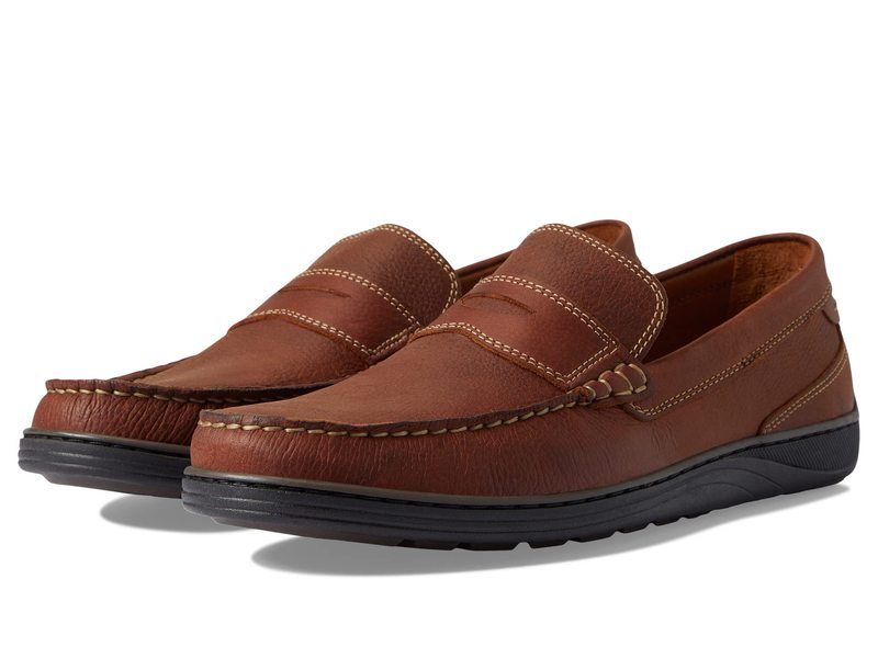 ジョンストンアンドマーフィー メンズ シューズ スリッポン・ローファー Johnston Murphy Emmett Penny Dark Tan Full G タン