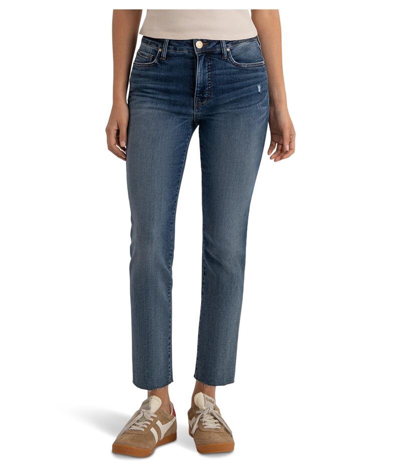 カットフロムザクロス レディース ボトムス デニムパンツ アンクル KUT from the Kloth Reese Highrise Fab Ankle Straight Raw Hem Intui