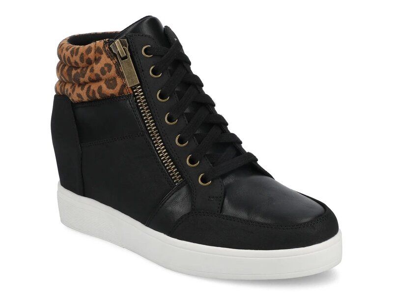 ジャーニー レディース シューズ スニーカー Journee Clarity Sneaker BlackLeopard Print ブラック