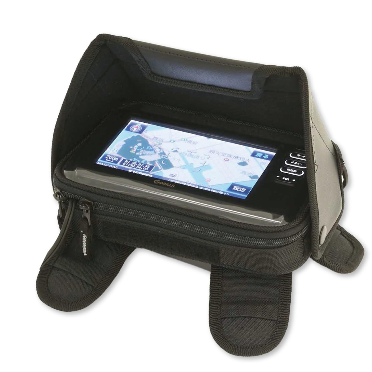 新品 タナックス(TANAX) モトフィズ(MOTOFIZZ) MFK-167 マップバッグ 合皮ブラック バイク用タンクバッグ 強力マグネット取付 3.3? ツーリングマップル対応 セフティストラップ付属