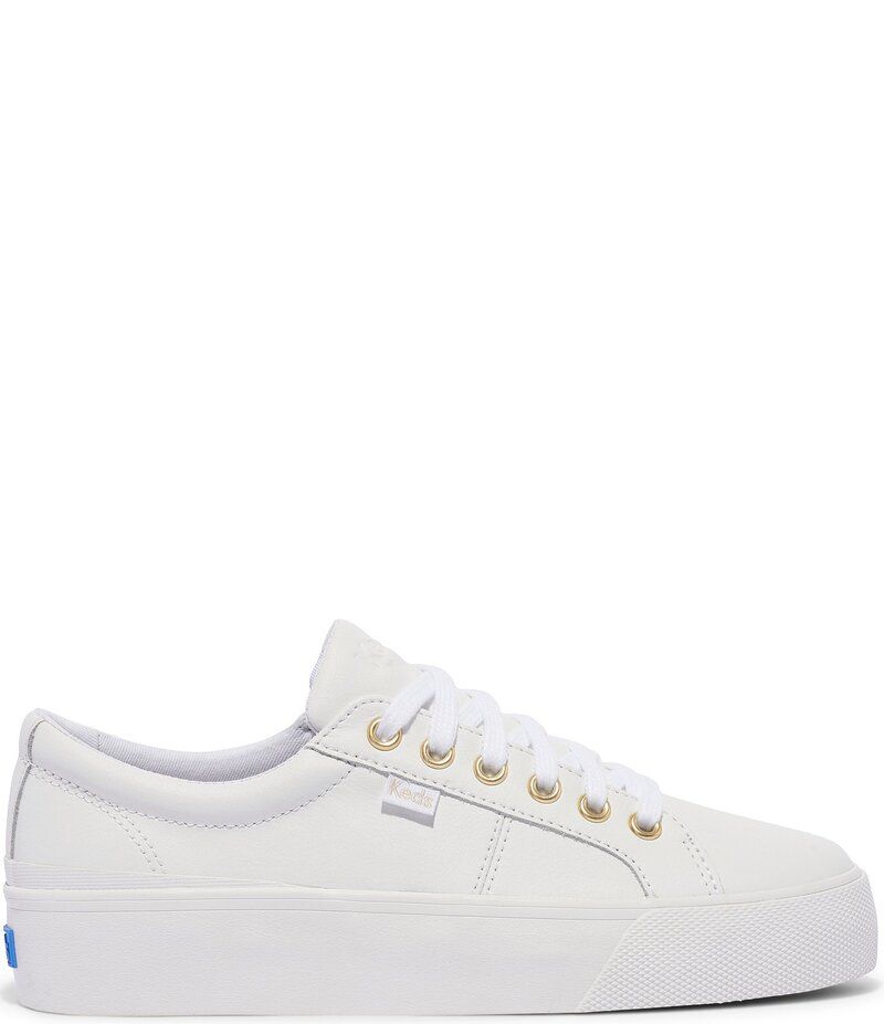 ケッズ レディース ボトムス カジュアルパンツ プラットフォーム スニーカー レザー Keds Womens Jump Kick Duo Leather Platform Sneakers White