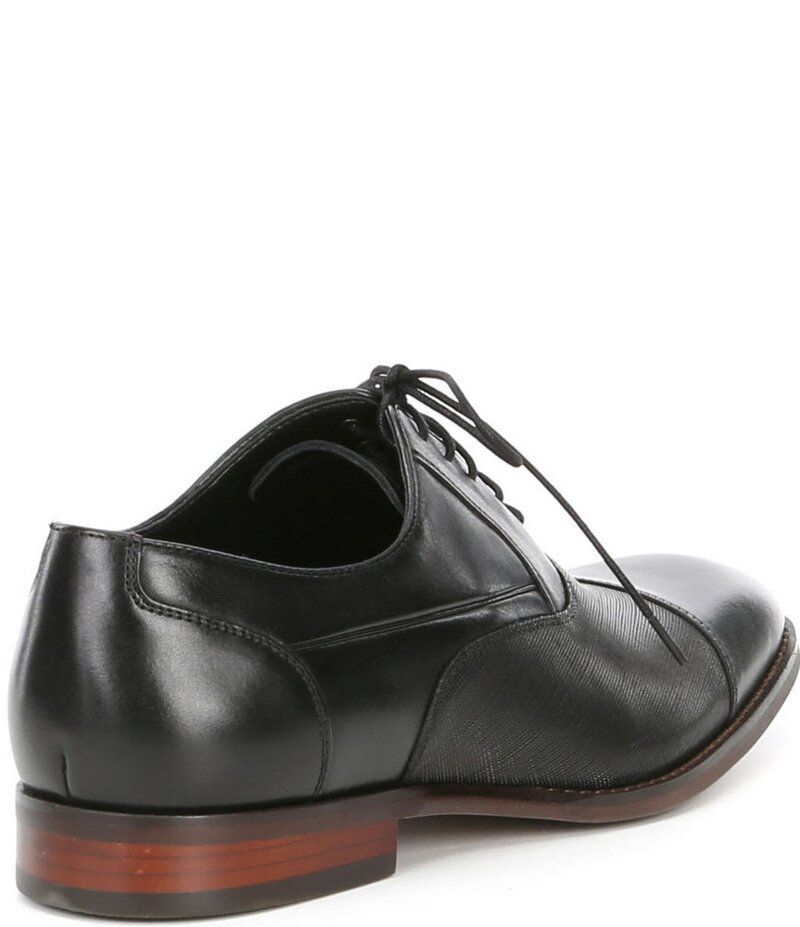スティーブ マデン メンズ シューズ ドレスシューズ オックスフォード キャップ レザー Steve Madden Mens Proctr Leather Cap Toe Oxfords Black