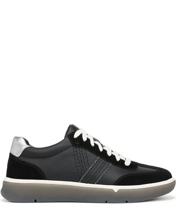 バイオニック レディース シューズ スニーカー スエード レース レザー Vionicity Walk Leather and Suede Lace Up Sneakers Black ブラック