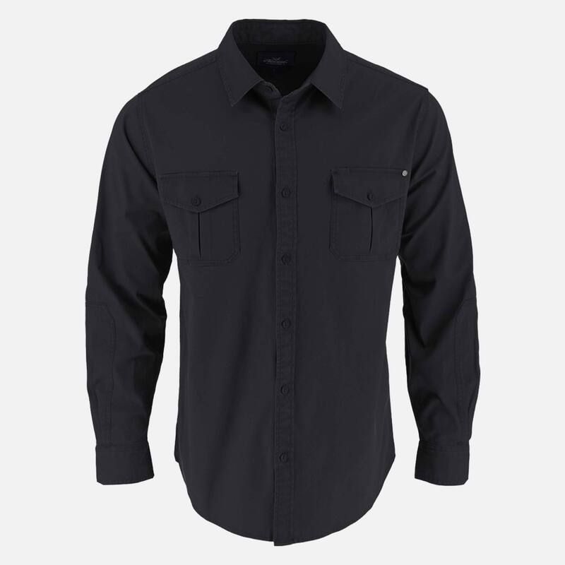 ソログッド メンズ トップス Tシャツ ボタンダウン Thorogood Mens Utility Stretch Shop Long Sleeve Button Down Shirt Black ブ
