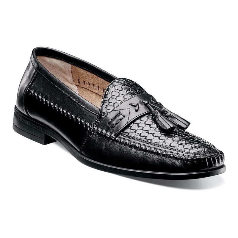 ノンブッシュ メンズ シューズ スリッポン・ローファー Nunn BushR Strafford Woven Men slipon Tasseloafer Black ブラック