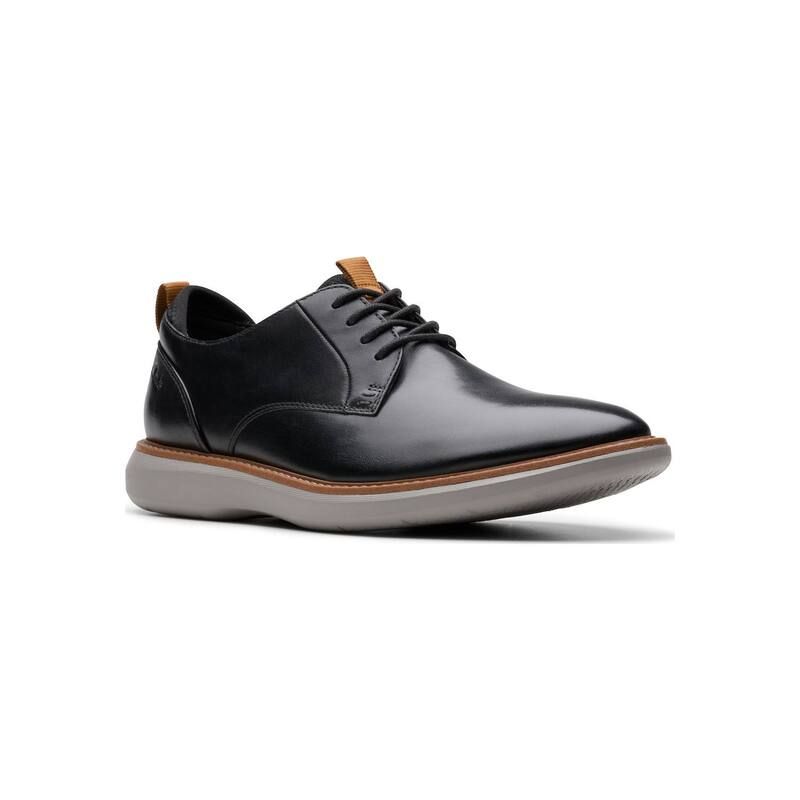 クラークス メンズ シューズ オックスフォード レザー Clarks Brantin Plain Mens Leather Casual Shoes Black ブラック
