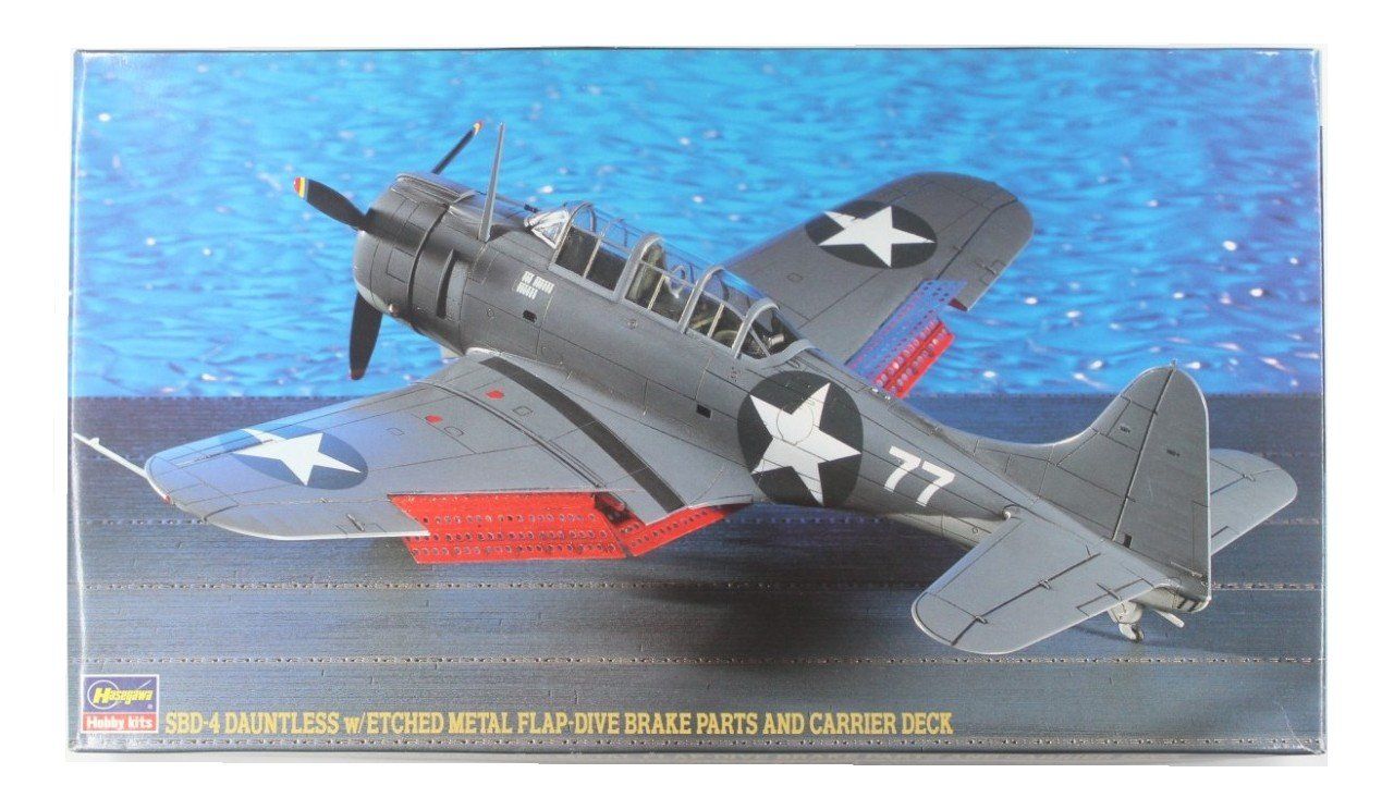 新品 ハセガワ 1/72 SBD-4 ドーントレス w/エッチング ダイブ ブレーキ アンド キャリアーデッキ