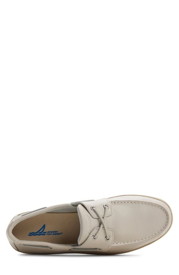 スペリー メンズ シューズ スリッポン・ローファー Sperry Strake 2Eye Boat Shoe White ホワイト