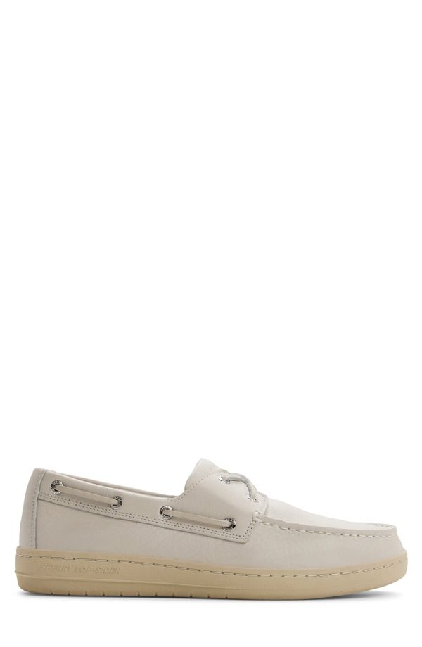 スペリー メンズ シューズ スリッポン・ローファー Sperry Strake 2Eye Boat Shoe White ホワイト
