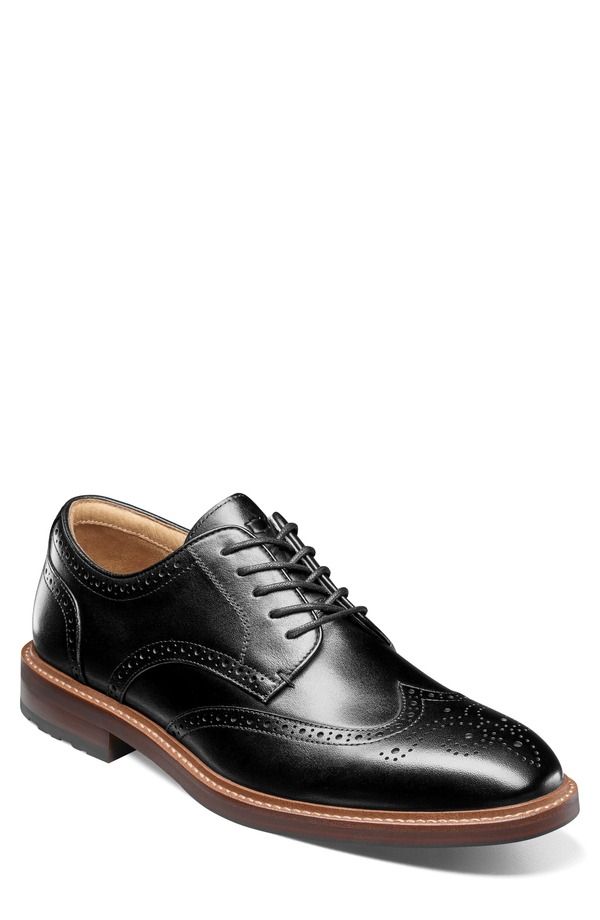 フローシャイム メンズ シューズ ウィングチップ Florsheim Anthem Wingtip Blucher Black ブラック