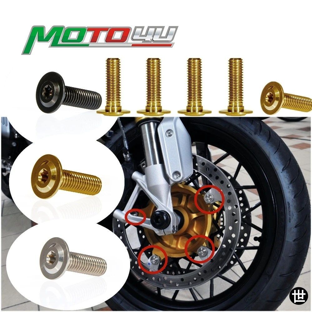 BMW RNINE T R 9T R1200GS用オートバイチタンブレーキボルトディスクボルトディスクローターM8X27