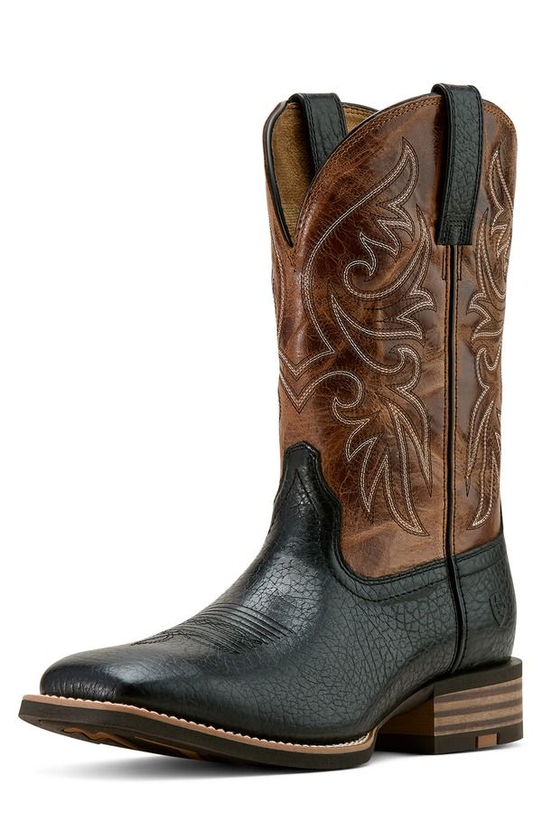 アリアト メンズ シューズ ブーツ・レインブーツ Ariat Slingshot Wide Square Toe Cowboy Boot Black Adobe Dark Tan ブラック