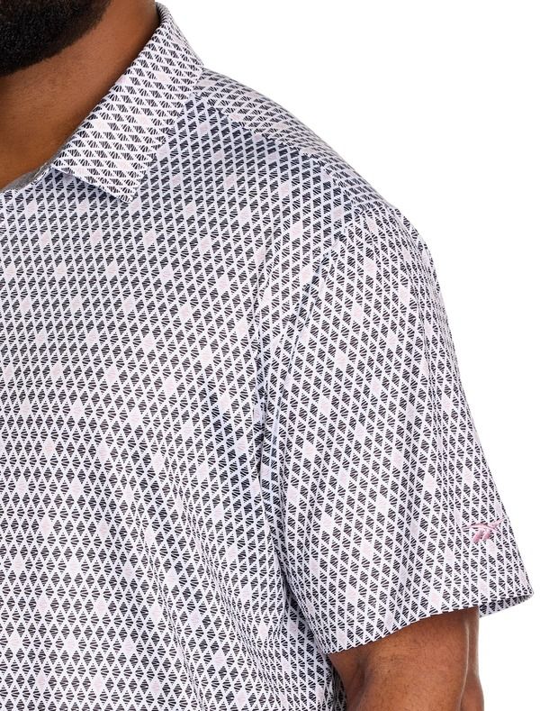 リーボック メンズ トップス ポロシャツ プリントール コントラスト Reebok Big Tall Contrast Diamond Print Polo Shirt Muted Mauve