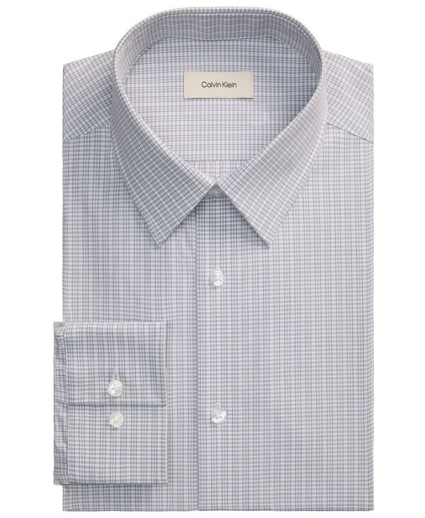 【送料無料】 カルバンクライン メンズ シャツ トップス Mens Multi Stretch Spread Collar Dress Shirt Gray