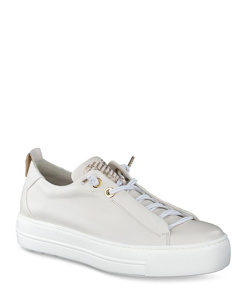ポール・グリーン レディース シューズ スニーカー プラットフォーム Paul Green Womens Faye Platform Sneakers Ivory Gold Leather アイボリー