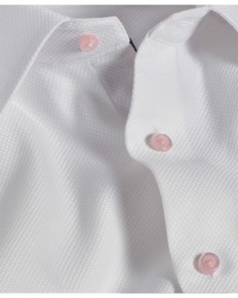 デイビッドドナヒュー メンズ トップス シャツ Davidonahue Trim Fit Micro Texture Dobby Dresshirt White ホワイト