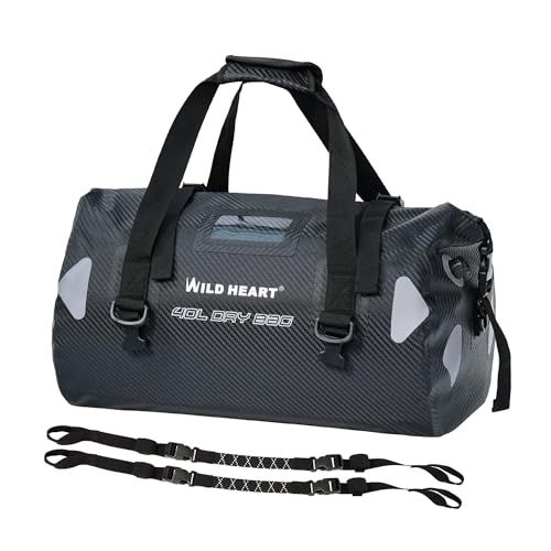 WILD HEART 防水バッグ ダッフルバッグ 40L 66L 100L 溶接シームショルダーストラップ付き バインディングロープ カヤック キャンプ ボート/バイサイクル オートバイドラムバッグ ツーリング シートバッグ オートバイ アウ 64240d05