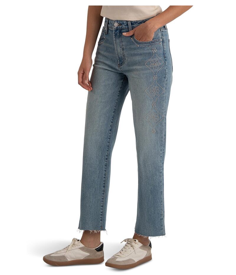 カットフロムザクロス レディース ボトムス デニムパンツ ストレート アンクル KUT from the Kloth Fay Highrise Ankle Straight Leg Zipper Fl