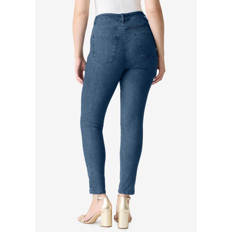 ロアマンズ レディース ボトムス デニムパンツ プラスサイズ Roamans Womens Plusize Classic Stretch Slim Jean Dark Wash