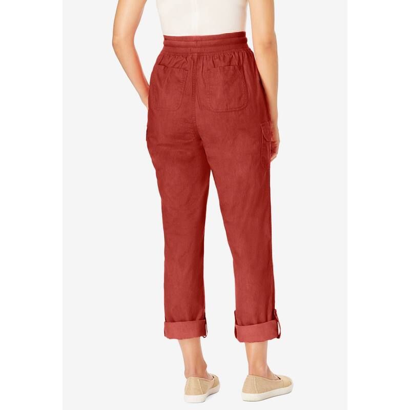 ウーマン ウィズイン レディース ボトムス カジュアルパンツ カーゴパンツ プラスサイズ キャップ Woman Within Plusize Convertiblength Cargo PantCap