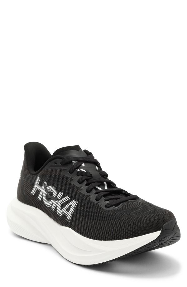 ホカオネオネ メンズ シューズ スニーカー HOKA Mach 7 Running Shoe Black White ホワイト