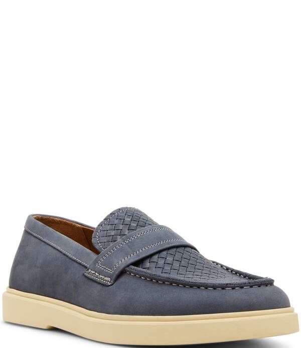 スティーブ マデン メンズ シューズ スリッポン・ローファー Steve Madden Mens Pecos Nubuck Casual Slip On Loafers Blue ブルー