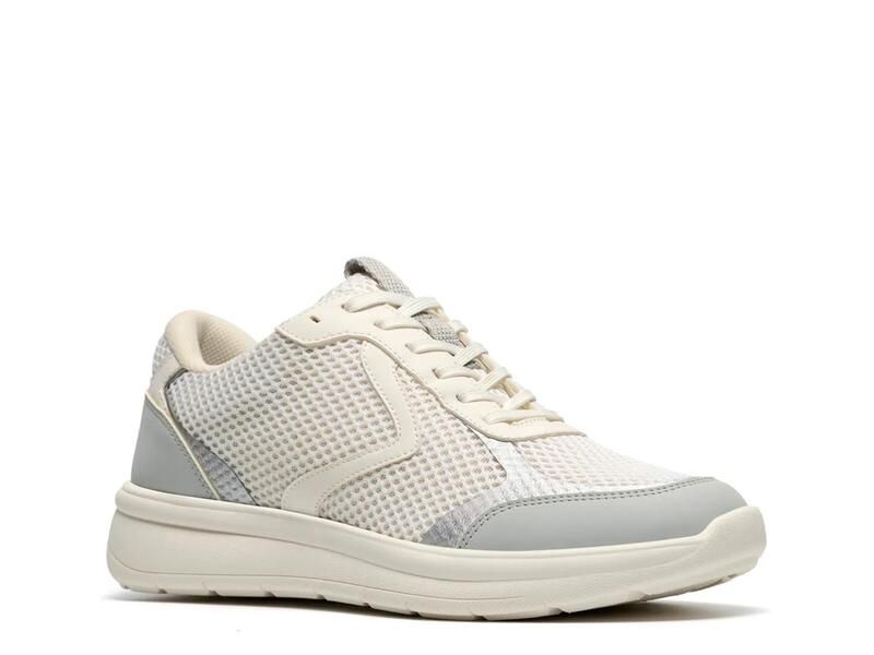 クラークス レディース シューズ スニーカー ClarksCloudsteppers Ezrinn Tie Sneaker WhiteGrey ホワイト