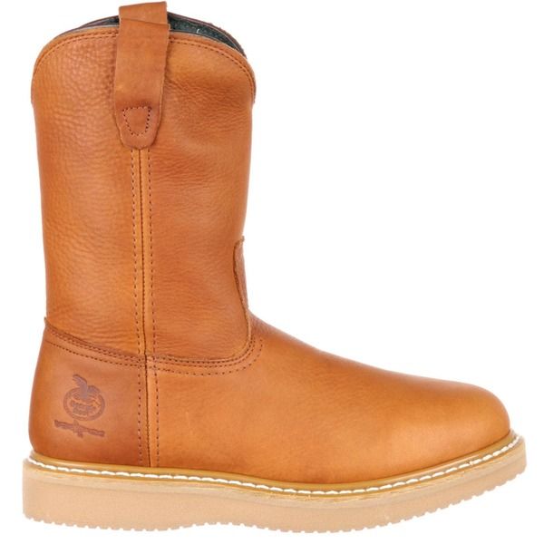 ジョージブーツ メンズ シューズ ブーツ・レインブーツ Tシャツ Georgia Boot Wedge Steel Toe Pull On Work Boot Barracuda Gold ゴールド