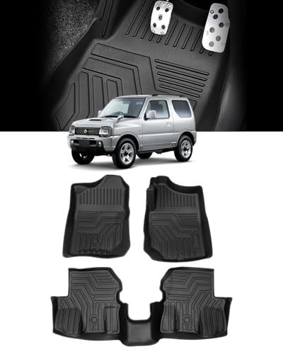 Cartist スズキ ジムニー JB23W型 フロアマット AT専用 立体 カーマット セカンドマット 防水 TPE素材 JIMNY JB23 3Dフロアマット 抗菌効果 滑り防止 耐汚れ カスタムパーツ ズレ防止 車種専用設計 取付簡単 6f740297